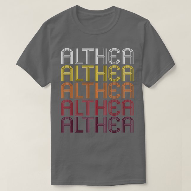 Althea Retro Wordmark PatternVintage Style  T-Shirt (Design Front)