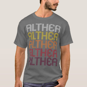 Althea Retro Wordmark PatternVintage Style T-Shirt