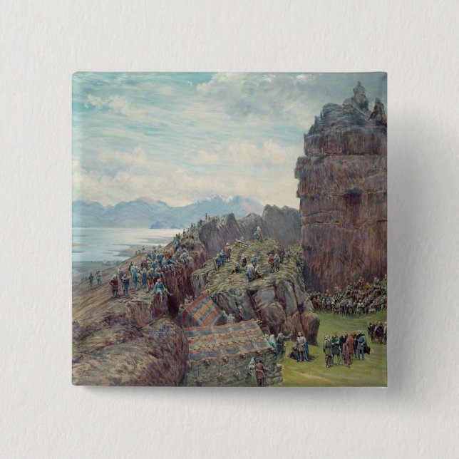 Althing in Session 2 Inch Square Button (Front)