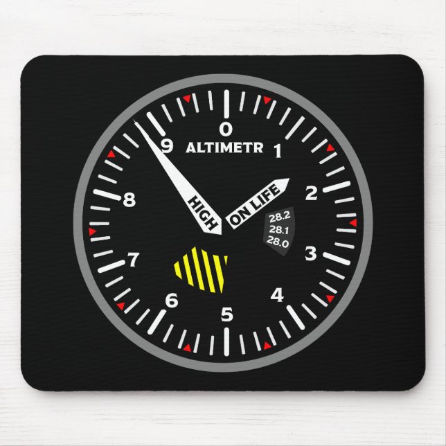 Altimetr Pilot Aviation Geek Mouse Pad (Front)