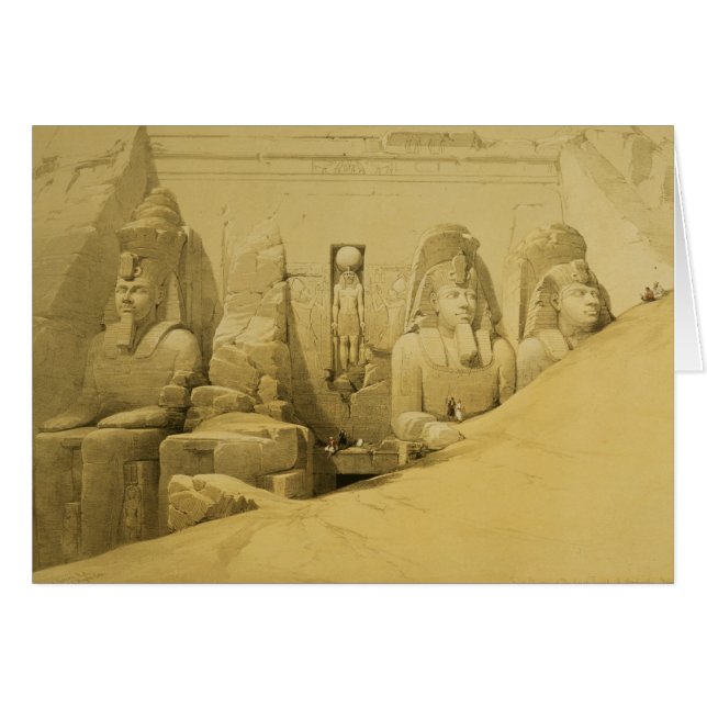 Altitude avant du grand temple d'Aboo Simbel (Devant horizontal)