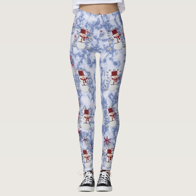 Alto Cheerful Snowman Leggings (Front)