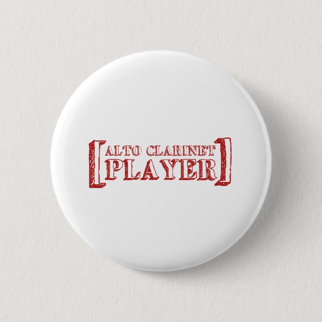 Alto Clarinet  Player 2 Inch Round Button (Front)