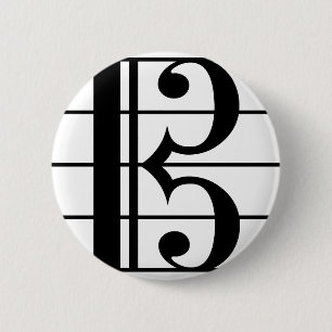 Alto Clef 2 Inch Round Button