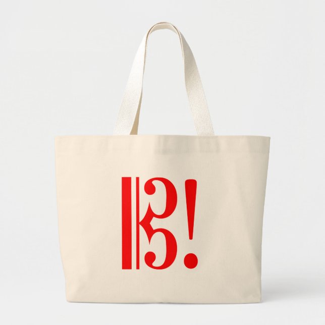 Alto Clef for Viola Players Large Tote Bag (Front)