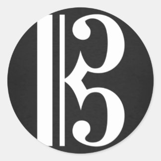 Alto Clef in Black Sticker