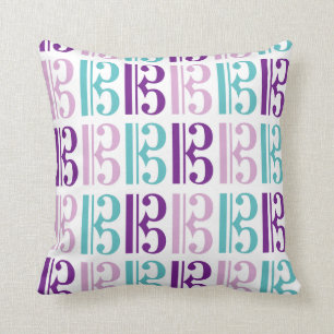 Alto Clef - Purple and Teal Throw Pillow