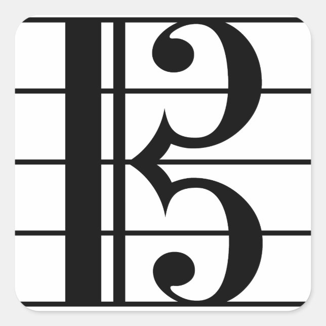 Alto Clef Square Sticker (Front)