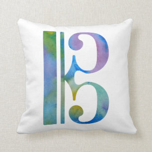 Alto clef throw pillow