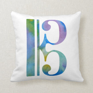 Alto clef throw pillow