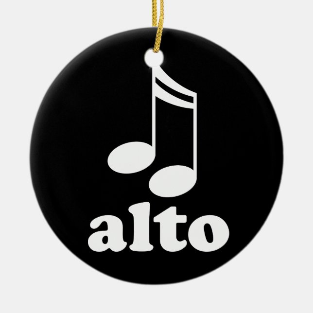 Alto Music Notes Choir Award Gift Ceramic Ornament (Front)
