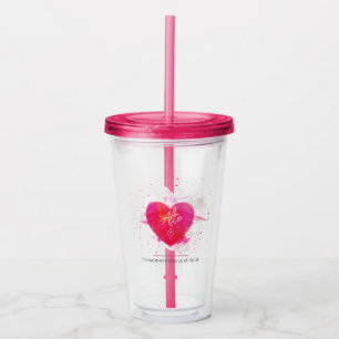 Alto Musical Heart Singing Part Acrylic Tumbler