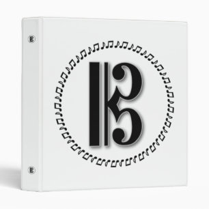 Alto or Tenor Clef Music Note Design C Clef Binder