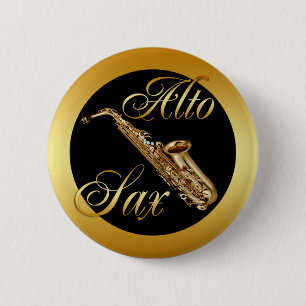 ALTO SAX 2 INCH ROUND BUTTON
