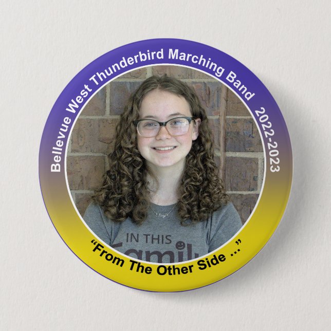 Alto Sax Cloey 9 3 Inch Round Button (Front)