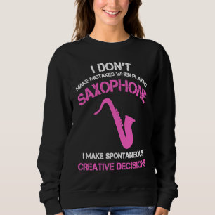 Alto saxophone players women youth Jazz Saxophonis Sweatshirt