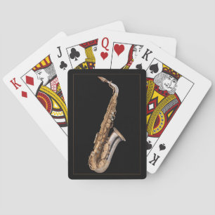 Alto saxophone   playing cards