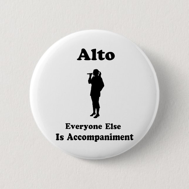 Alto Singer Gift 2 Inch Round Button (Front)
