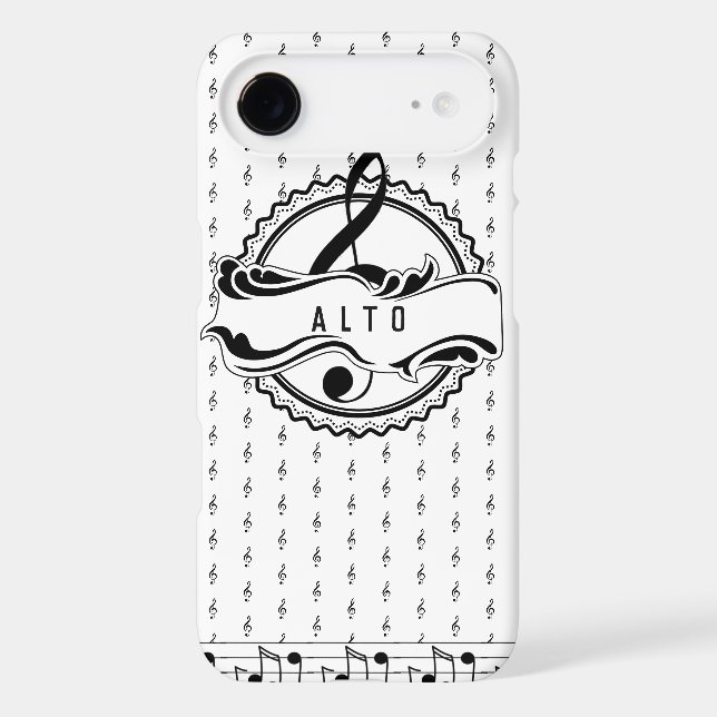 Alto Singer Musical Note Phone Case (Back)