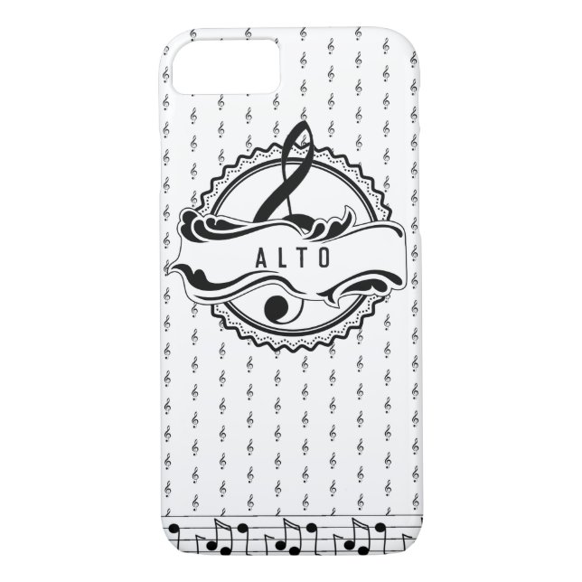 Alto Singer Musical Note Phone Case (Back)