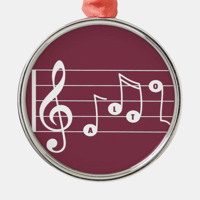 Alto Singer Musical Ornament (Front)