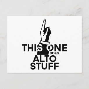 Alto Stuff - Funny Alto Music Postcard