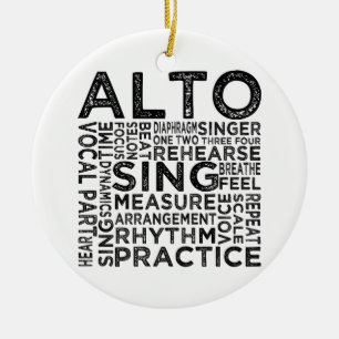 Alto Typography Ceramic Ornament