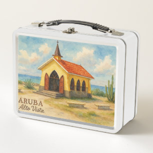 Alto Vista Aruba watercolor Metal Lunch Box