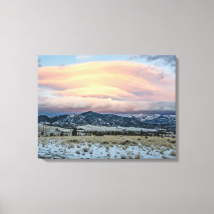Altocumulus Standing Lenticular Clouds Canvas Print