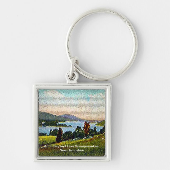 Alton Bay and Lake Winnipesaukee, New Hampshire Keychain (Front)