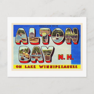 Alton Bay New Hampshire NH Large Letter Postcard