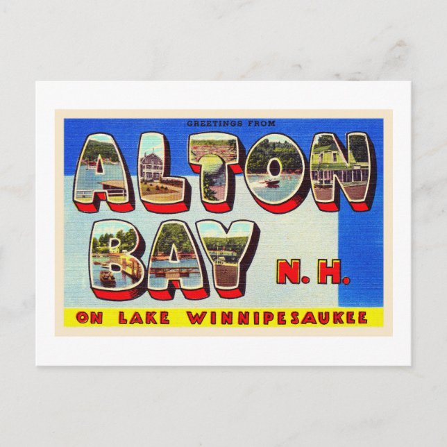 Alton Bay New Hampshire NH Large Letter Postcard (Front)