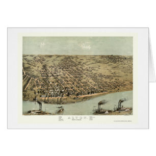 Alton, IL Panoramic Map - 1867