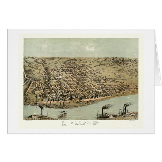 Alton, IL Panoramic Map - 1867 (Front Horizontal)