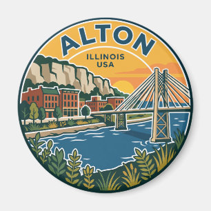 Alton Illinois USA Magnet