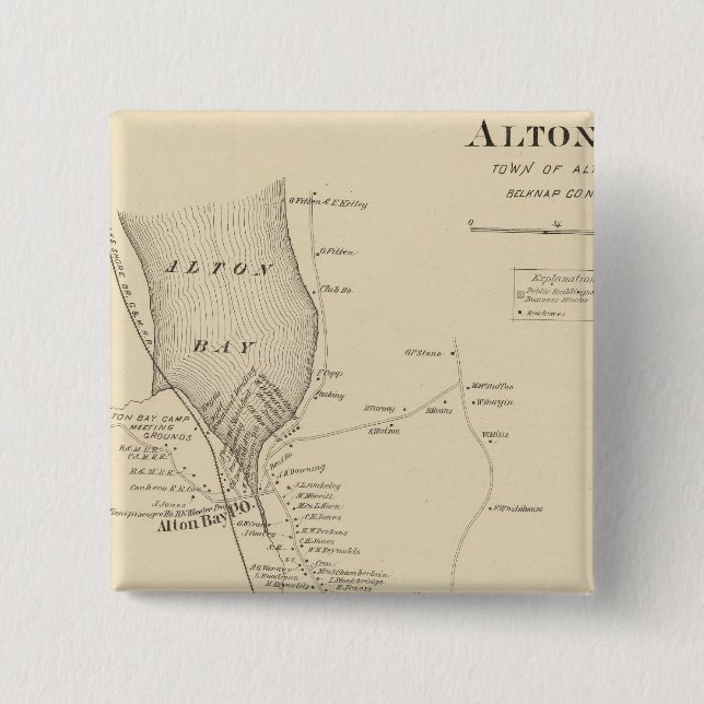 Alton PO 2 Inch Square Button (Front)