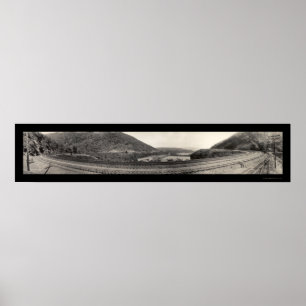 Altoona PA Horseshoe Curve RR Photo 1934 Poster