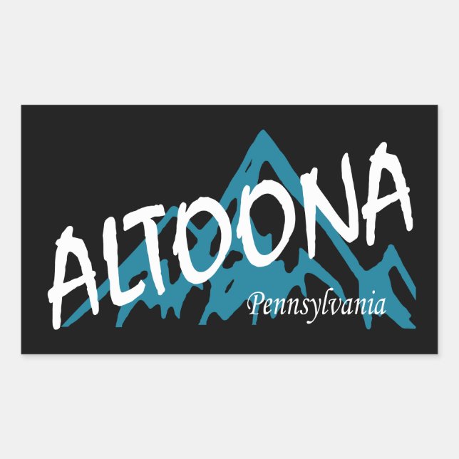 Altoona Pennsylvania Mountains Sticker (Front)