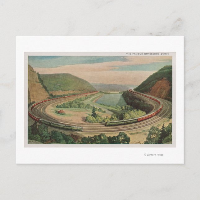 Altoona, Pennsylvania, The Famous Horseshoe Curv Postcard (Front)