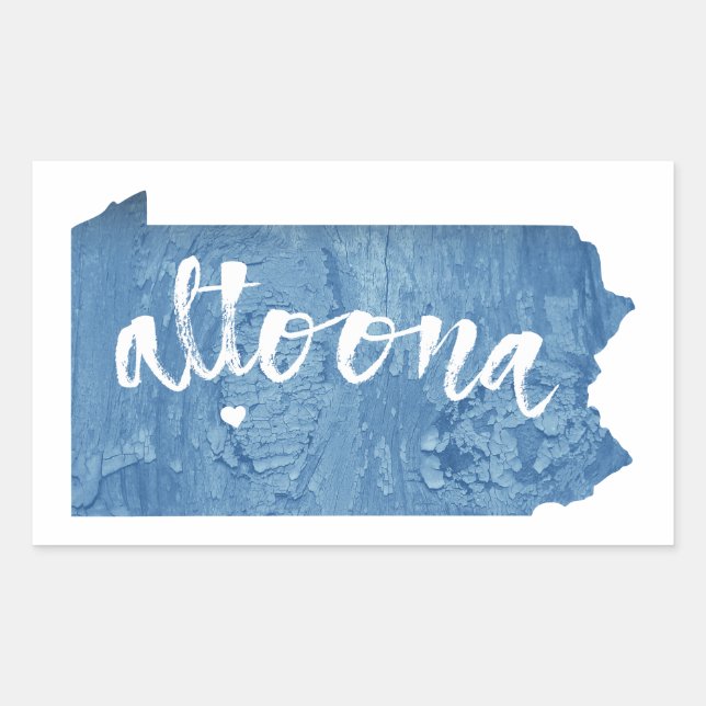 Altoona Pennsylvania Wood Grain Sticker (Front)