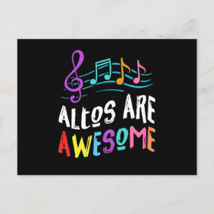 Altos Are Awesome Choir Singer Singing Music Gift Postcard