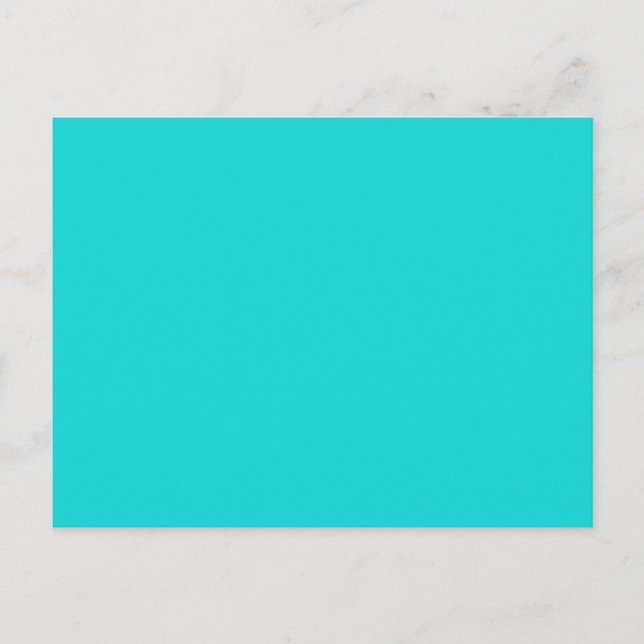 Altruistically Invaluable Turquoise Blue Colour Postcard (Front)