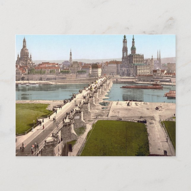 Altstadt Dresden in 19th century Postcard (Front)