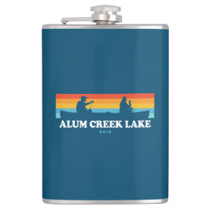 Alum Creek Lake Ohio Canoe Hip Flask