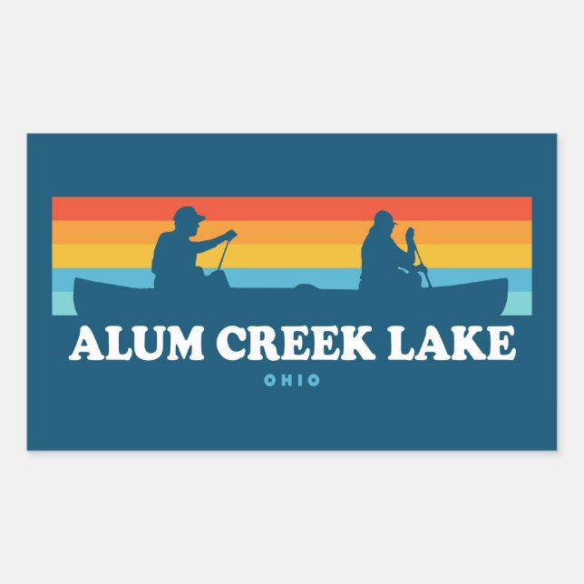 Alum Creek Lake Ohio Canoe Sticker (Front)