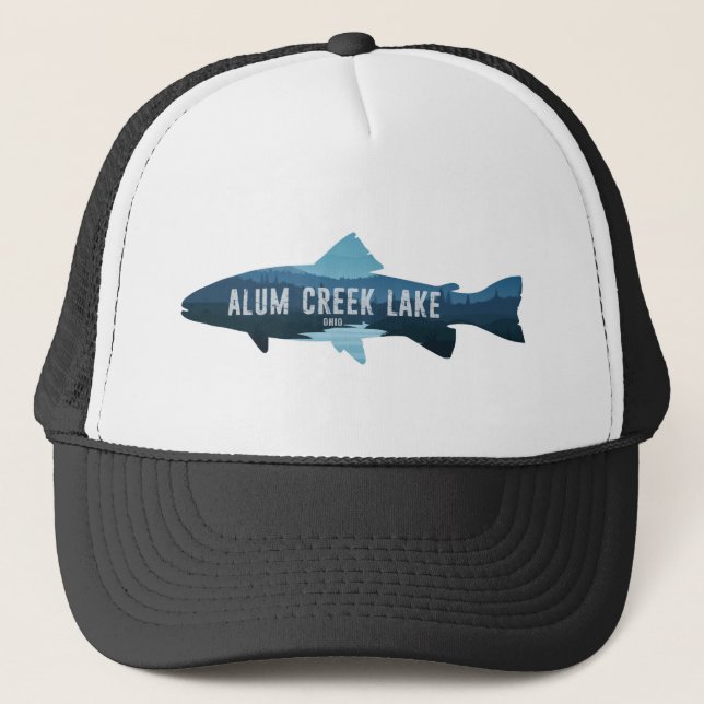 Alum Creek Lake Ohio Fish Trucker Hat (Front)