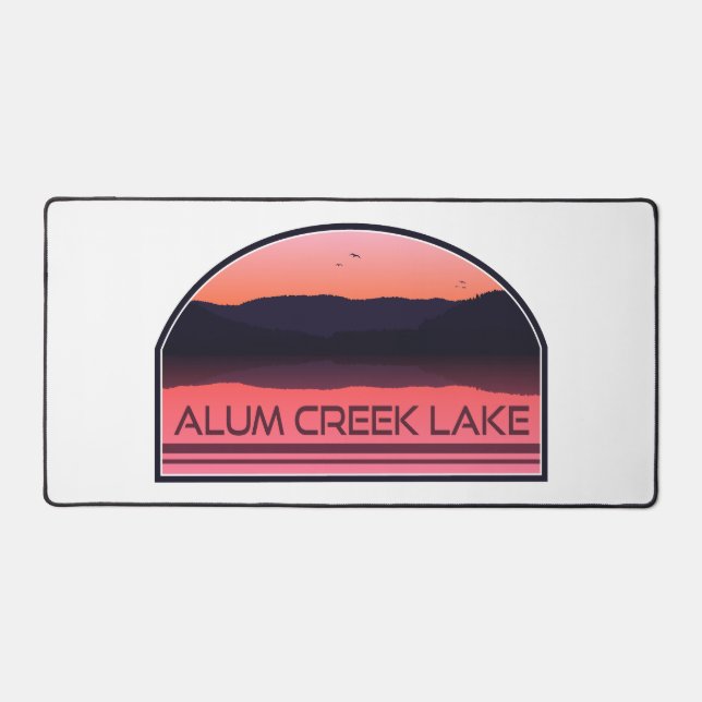 Alum Creek Lake Ohio Red Sunrise Desk Mat (Front)