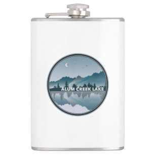 Alum Creek Lake Ohio Reflection Hip Flask