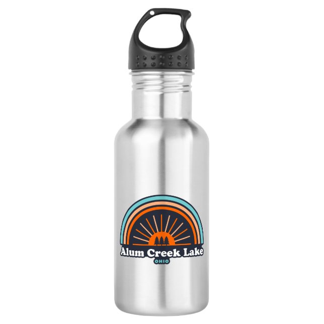 Alum Creek Lake Rainbow 532 Ml Water Bottle (Front)
