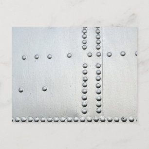 Aluminium Aircraft Skin Abstract  Holiday Postcard